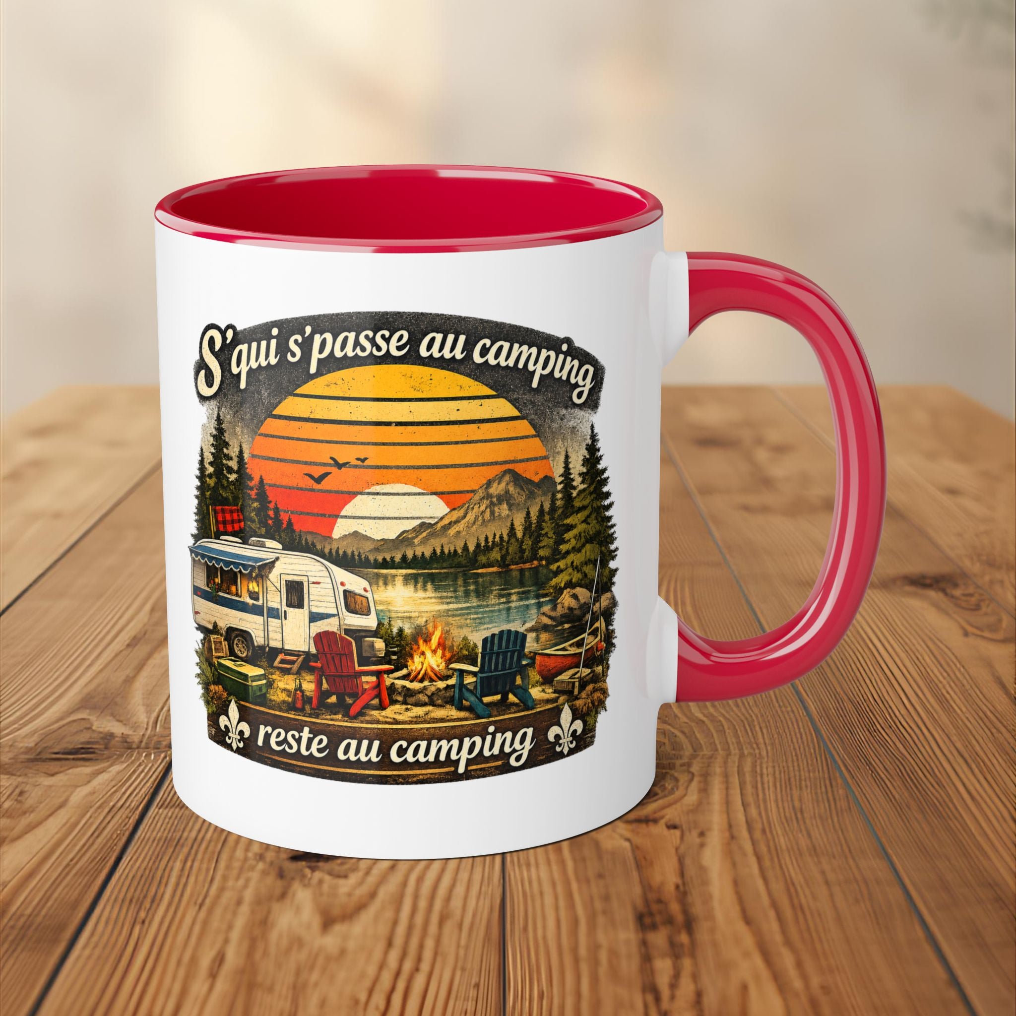 Tasse humoristique Camping Québec