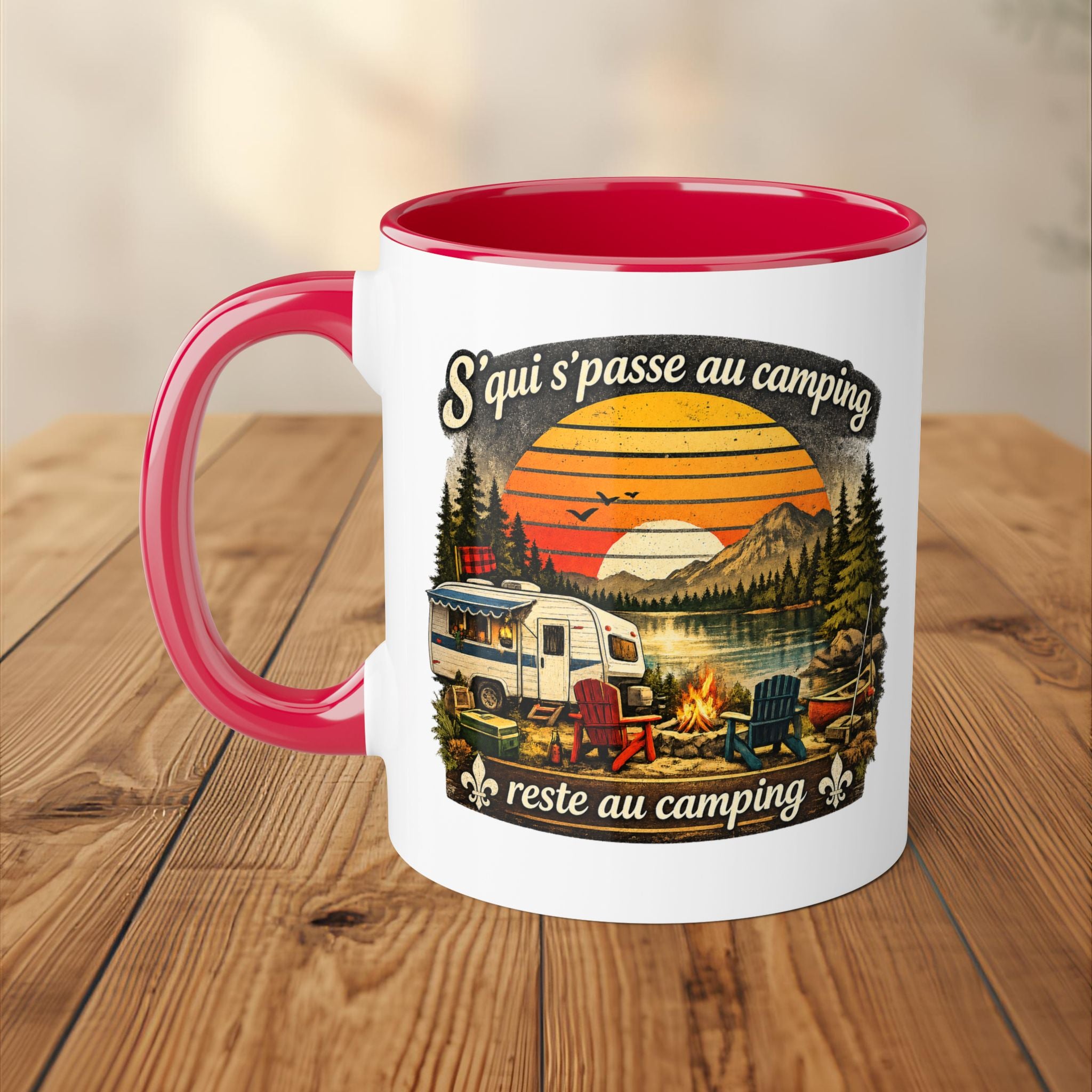 Tasse humoristique Camping Québec