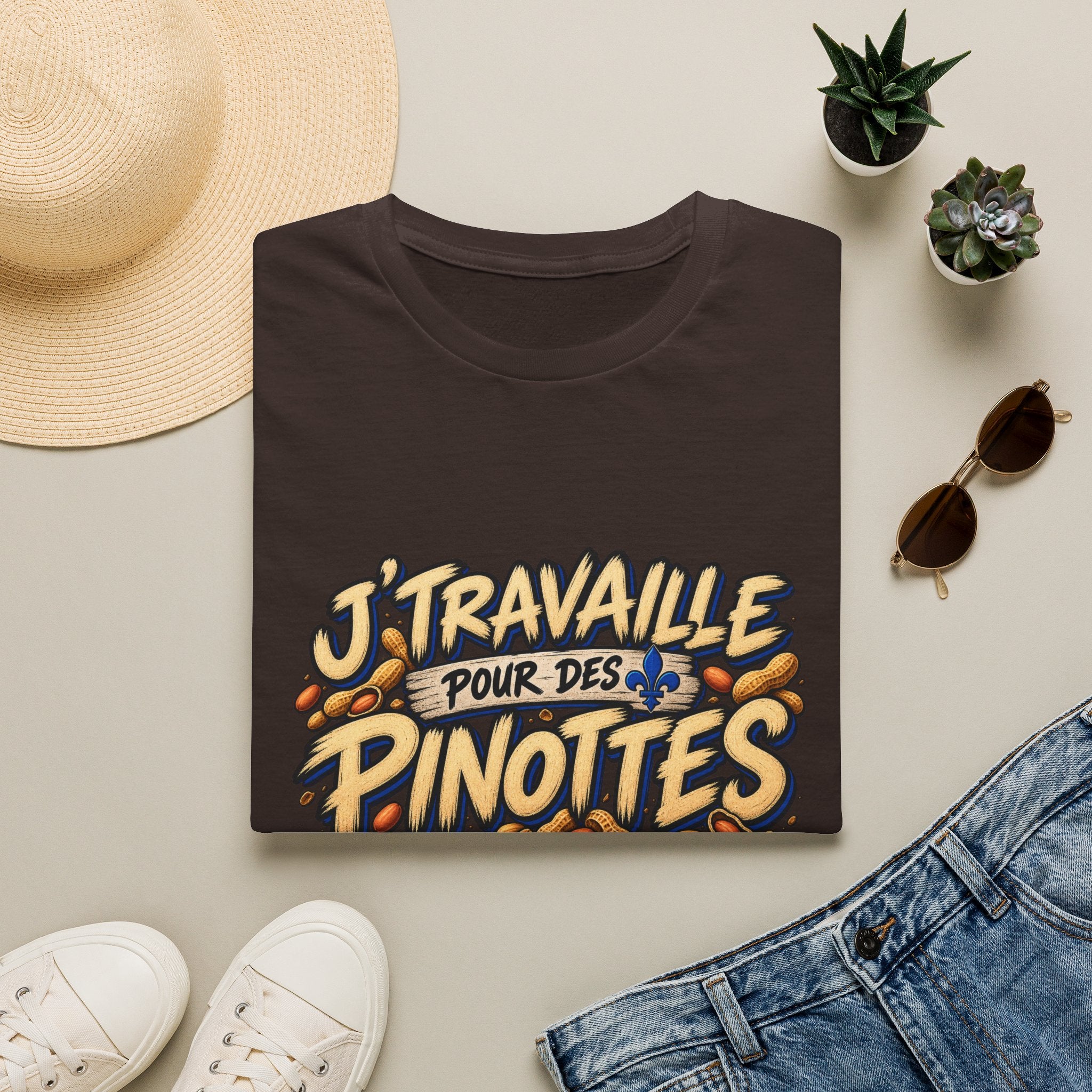 J’Travaille pour des Pinottes - T-Shirt