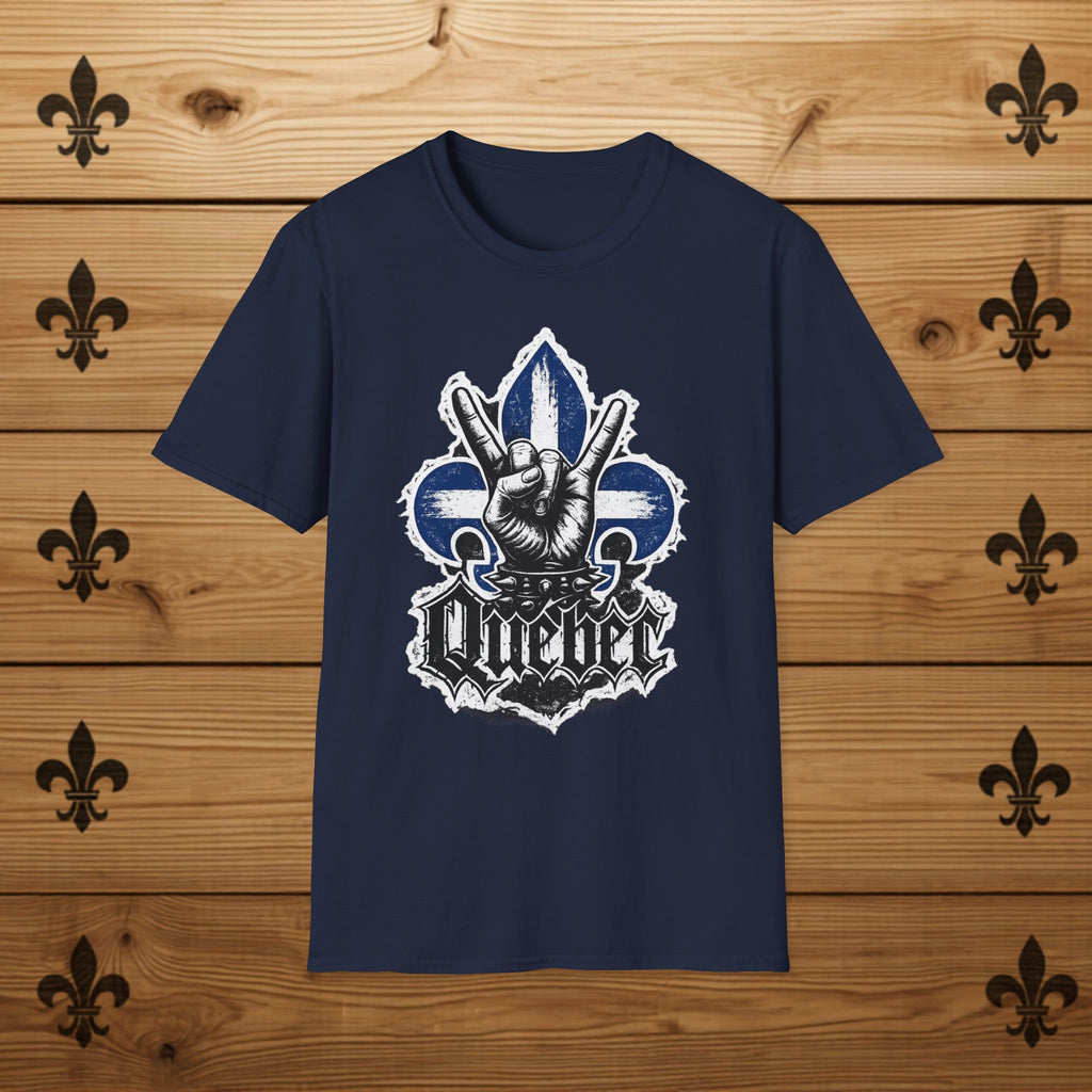 Québec Fleur-de-Lys Metalhead - T-Shirt