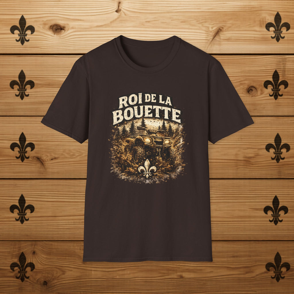 Roi de la Bouette T-Shirt Four Wheeler Mudding Offroad Forest Design Gars de Quatre Roues