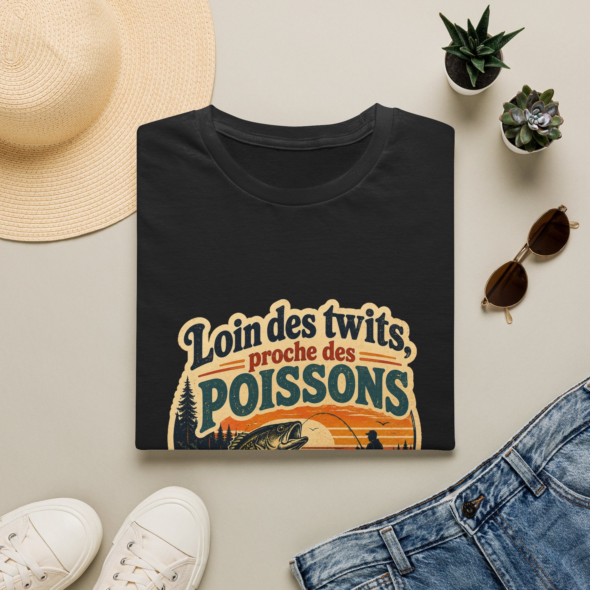 Loin des Twits, Proche des Poissons - T-Shirt