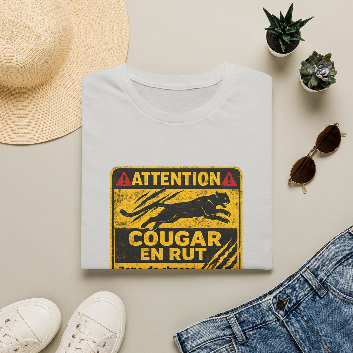 Attention Cougar en Rut - T-Shirt