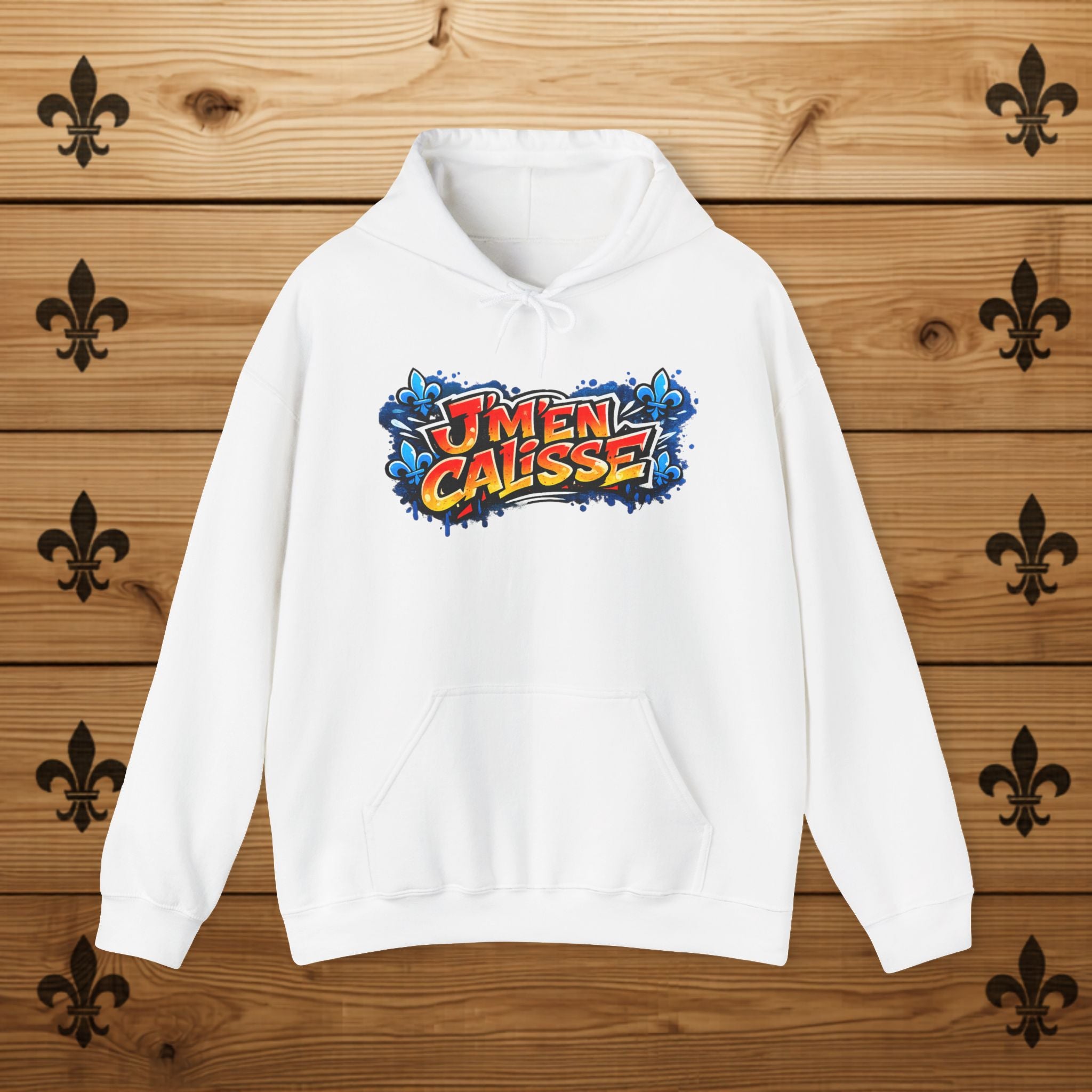 J'm'en Calisse Hoodie Quebecois Slang Sacre Québécois Hoodie Quebec