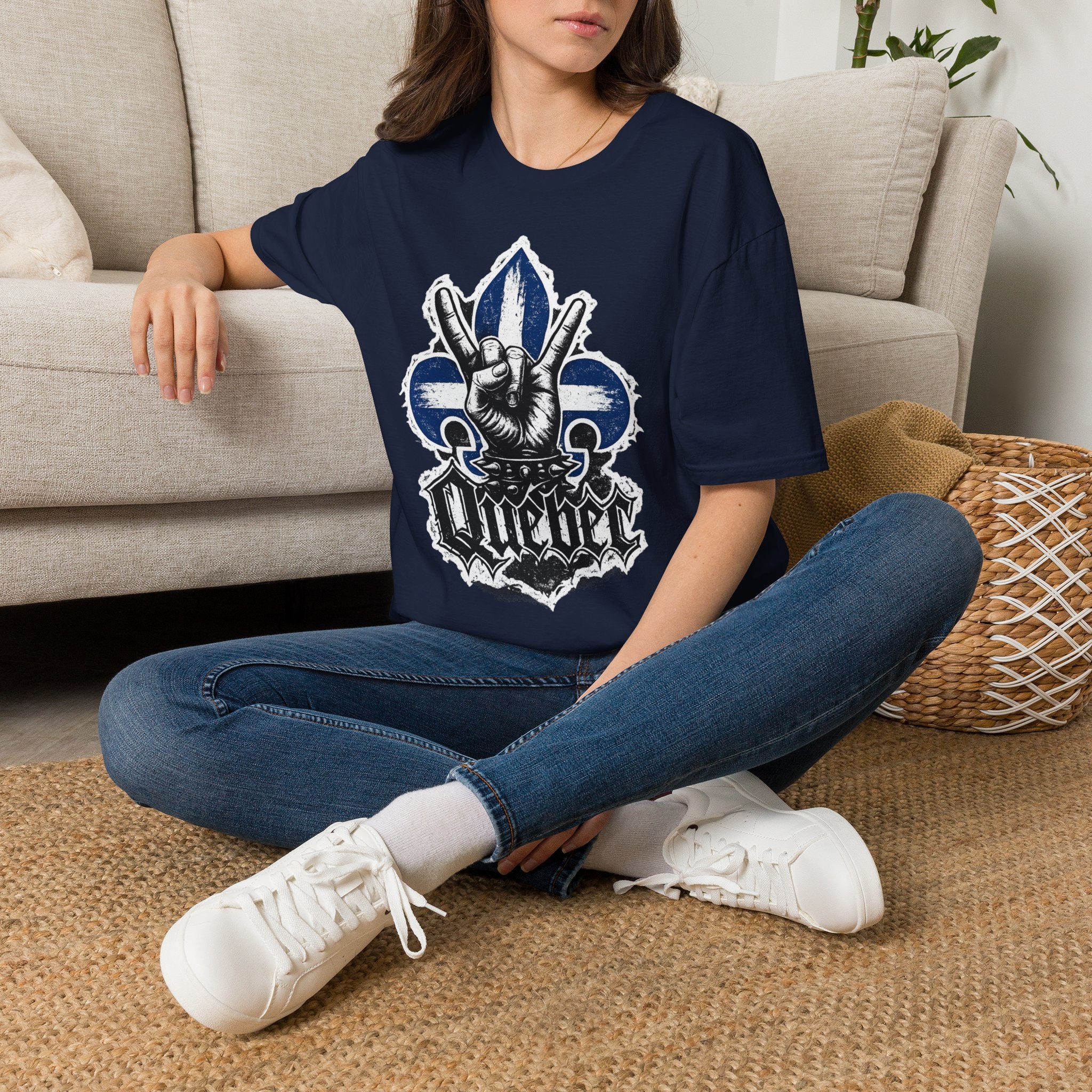 Québec Fleur-de-Lys Metalhead - T-Shirt