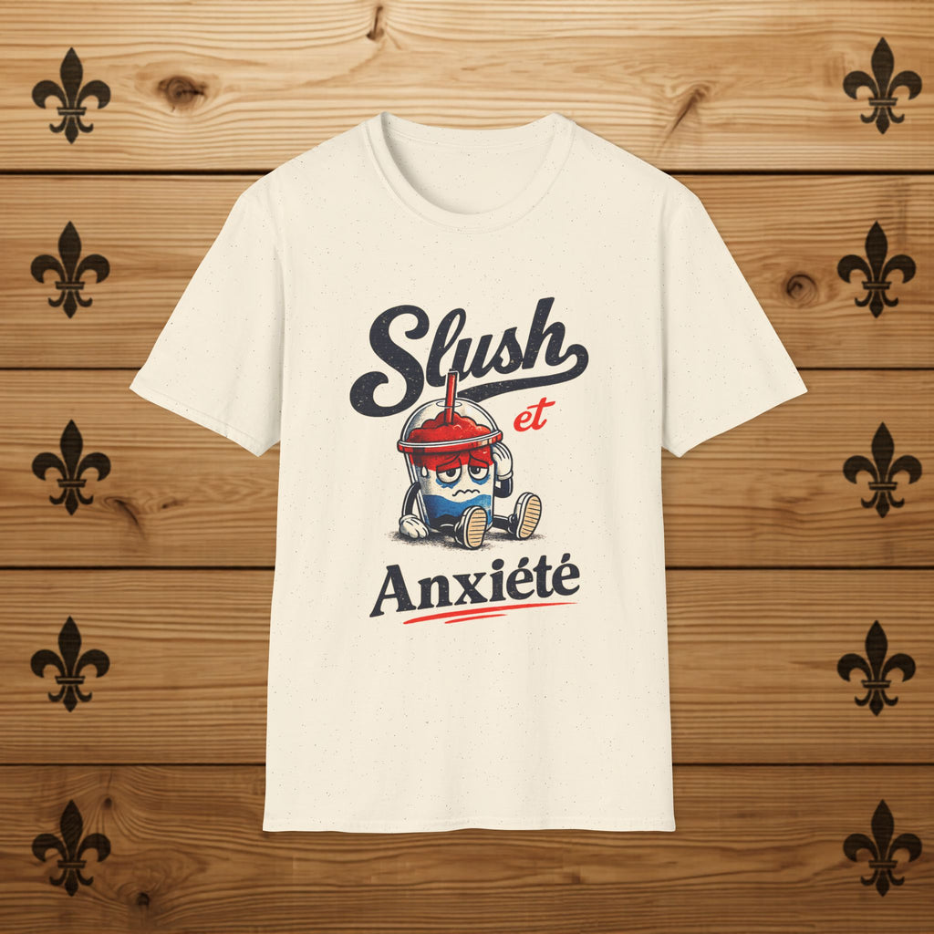 Anxiety Shirt Retro Slushie Tee Quebec Gift T-shirt Drôle Quebecois Quebec Humour