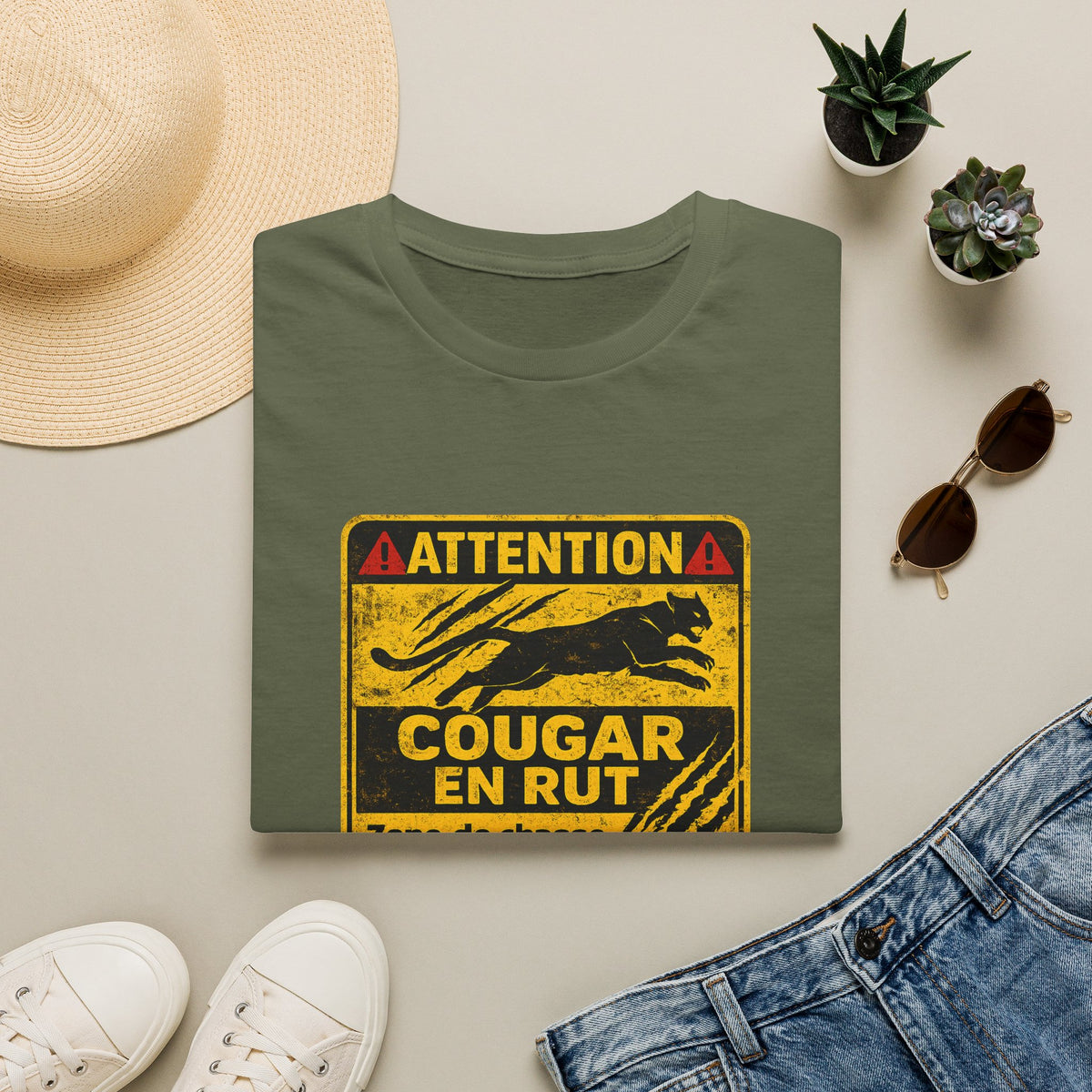 Attention Cougar en Rut - T-Shirt