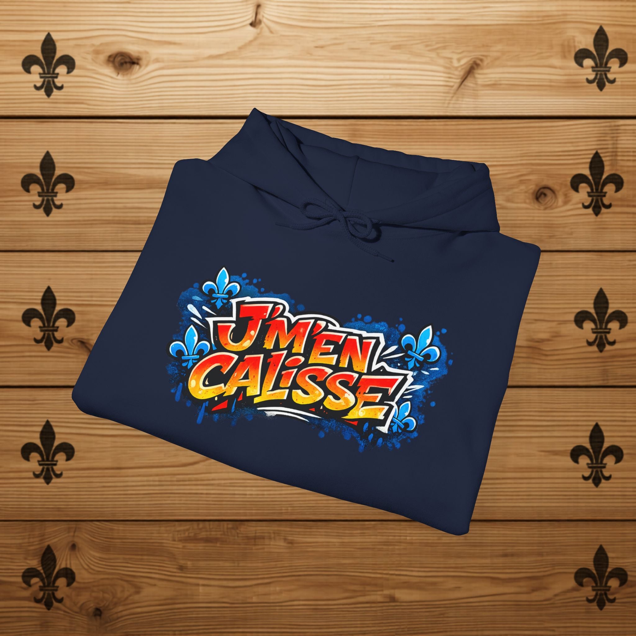 J'm'en Calisse Hoodie Quebecois Slang Sacre Québécois Hoodie Quebec
