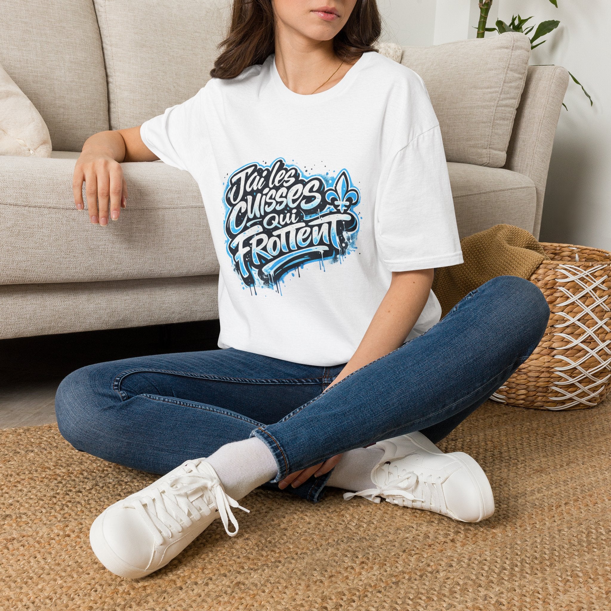 Funny Quebecois T-Shirt Drôle Quebecois T-Shirt Quebec Humour French Canadian Humor Tee Fleur-de-Lys Design