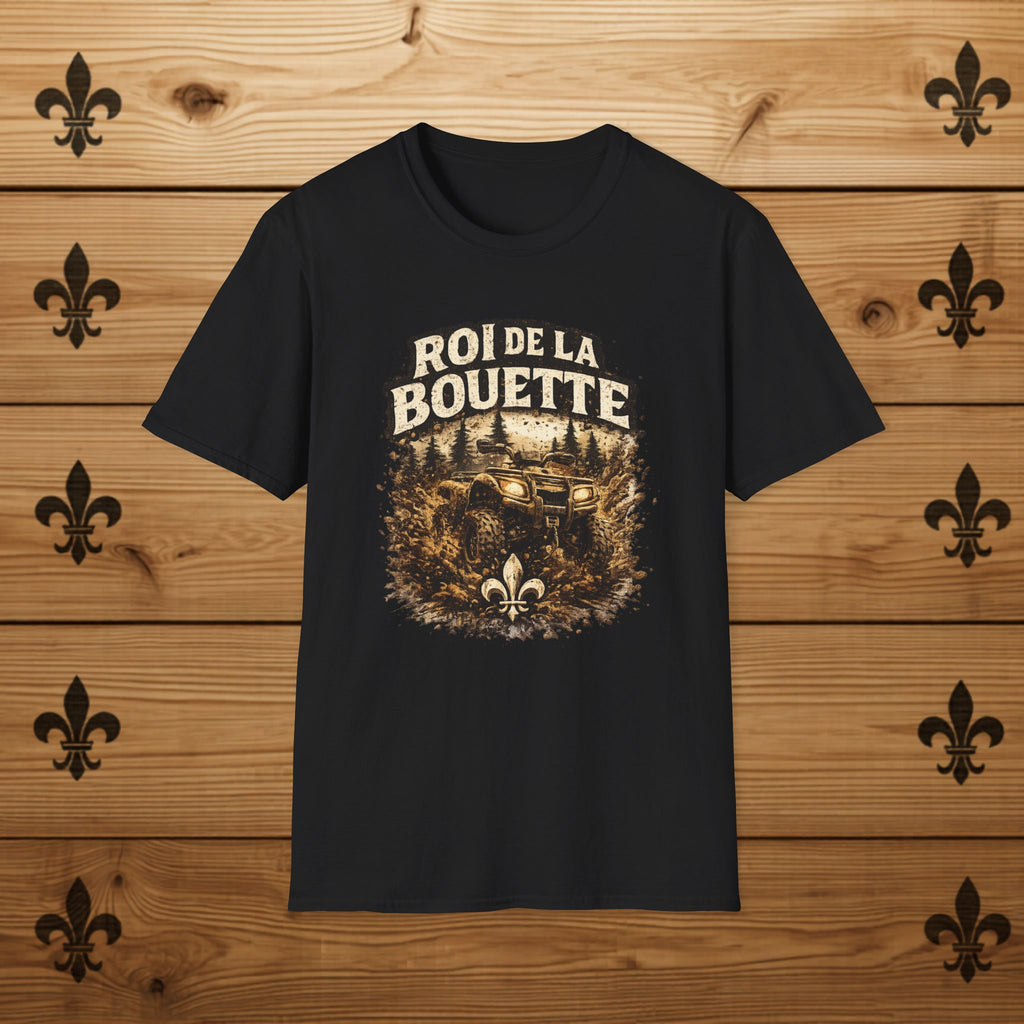 Roi de la Bouette T-Shirt Four Wheeler Mudding Offroad Forest Design Gars de Quatre Roues