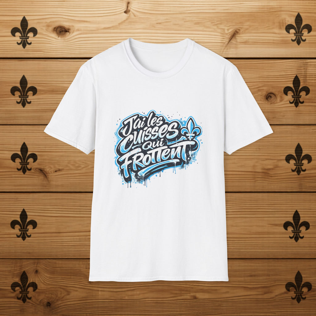 Funny Quebecois T-Shirt Drôle Quebecois T-Shirt Quebec Humour French Canadian Humor Tee Fleur-de-Lys Design