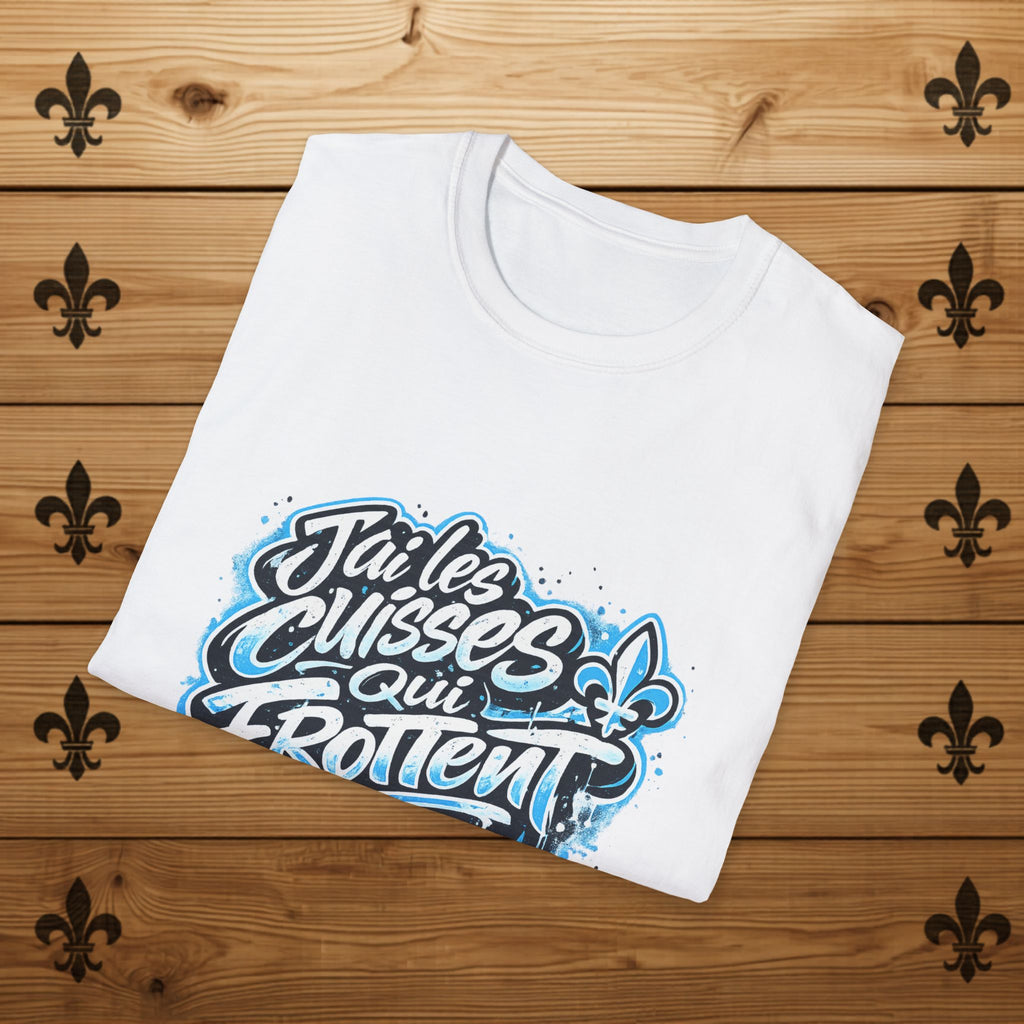 Funny Quebecois T-Shirt Drôle Quebecois T-Shirt Quebec Humour French Canadian Humor Tee Fleur-de-Lys Design