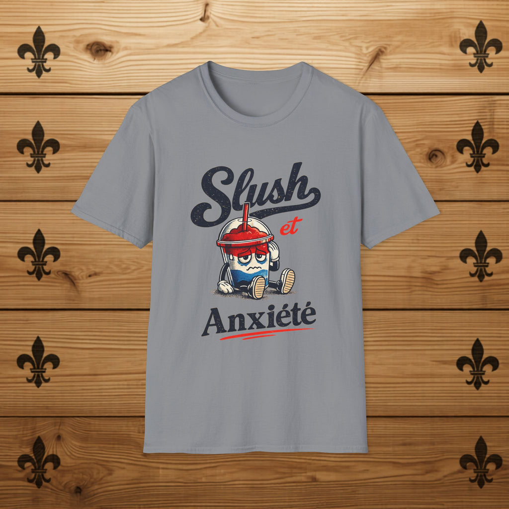 Anxiety Shirt Retro Slushie Tee Quebec Gift T-shirt Drôle Quebecois Quebec Humour