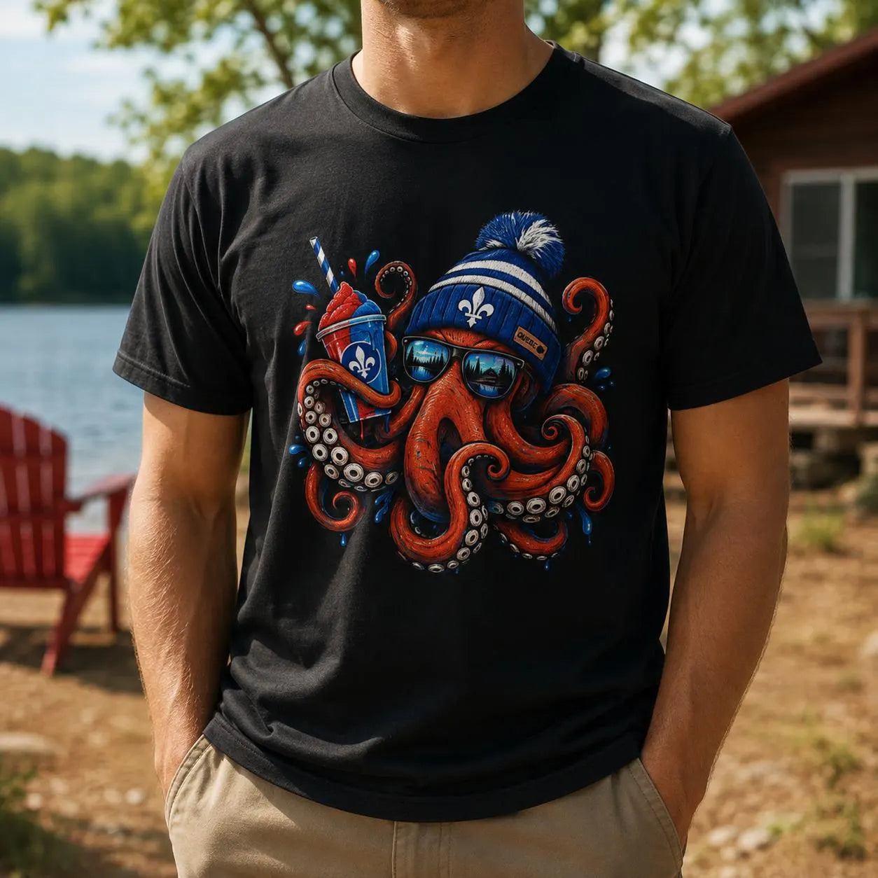 Fleur-de-Lys Octopus - T-Shirt