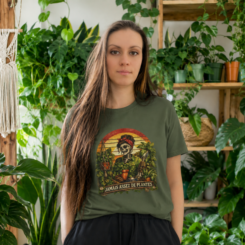 Skeleton Gardener Plant Lady T-Shirt Plant Lady Shirt Plant Lover Tee Plant Mom
