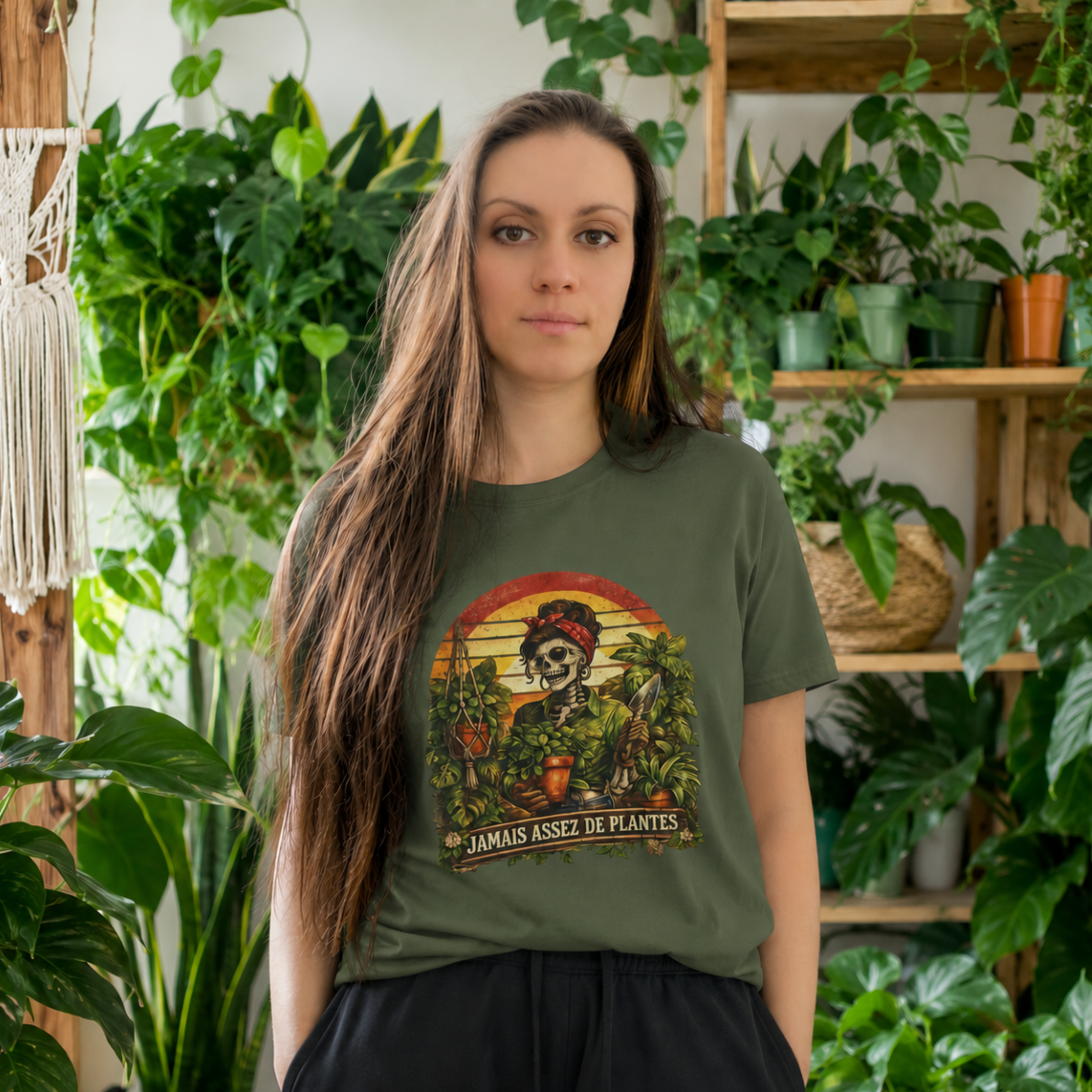 Skeleton Gardener Plant Lady T-Shirt Plant Lady Shirt Plant Lover Tee Plant Mom